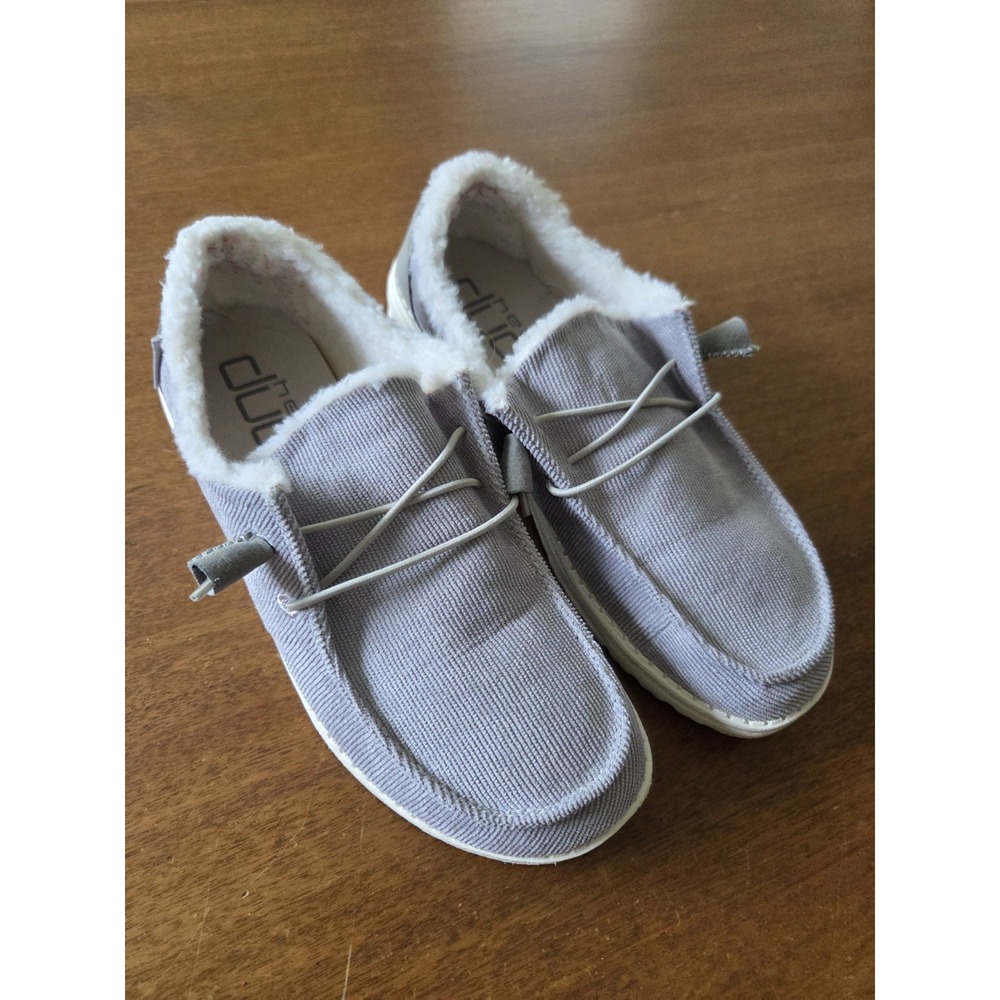 Hey Dude Wendy Corduroy Shoes Women's 9 Casual Comfort Gray